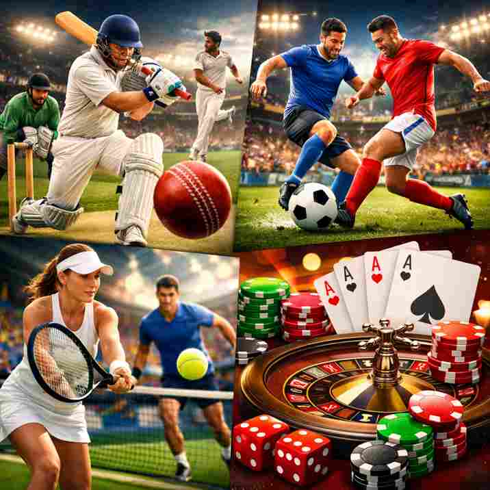 sports casino collage